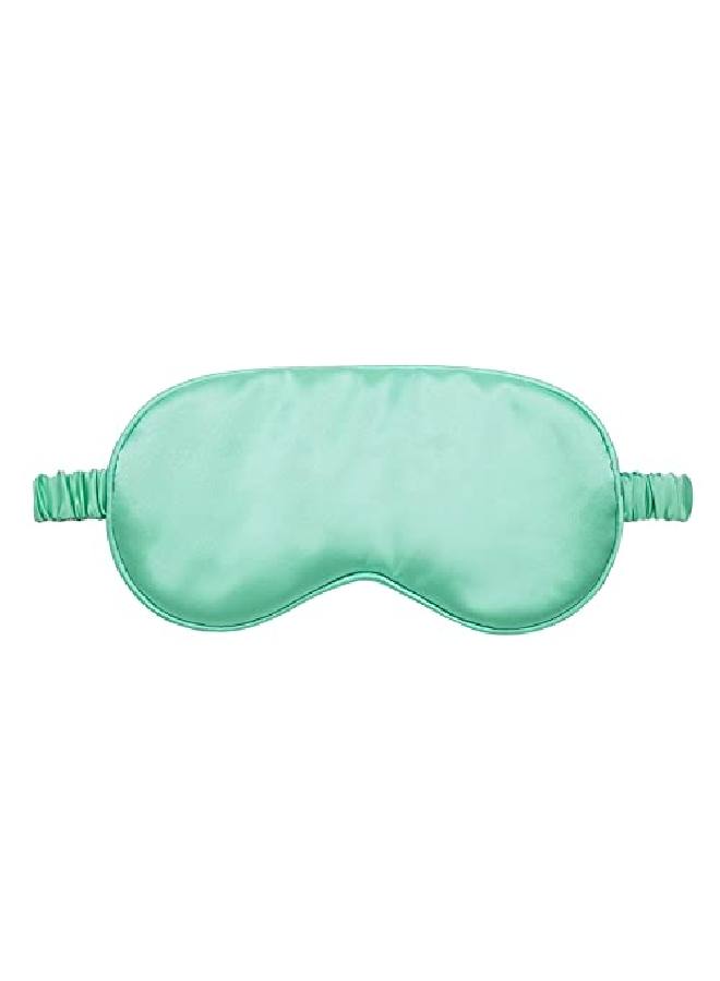 Jenna ™ Cute Sleeping Eye Shade Mask Cover for Insomnia Meditation Puffy Eyes and Dark Circles Silk Plain Green - Image 3