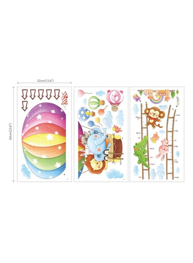 DECOWALL BS-1606 Animal Hot Air Balloon Height Growth Chart Kids Wall Stickers Wall Decals Peel and Stick Removable Wall Stickers for Kids Nursery Bedroom Living Room d?cor - Image 5