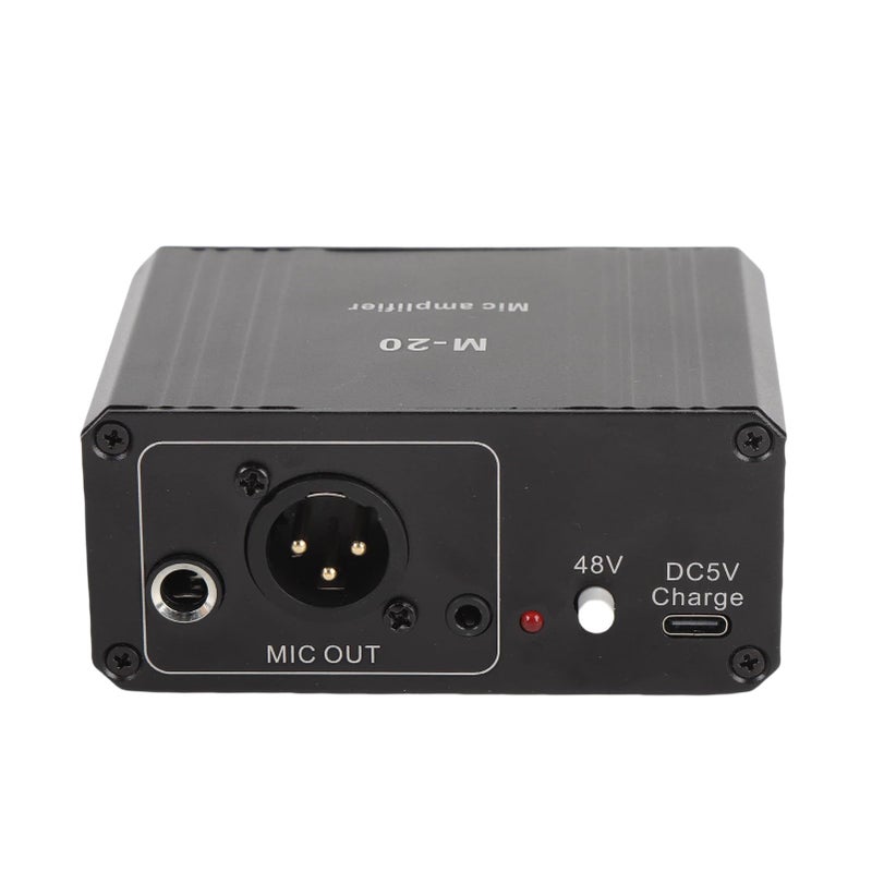 Microphone Preamp High Gain 48V Phantom Power Low Noise Balanced Circuit Aluminum Housing For Dynamic Condenser Mic - Image 3