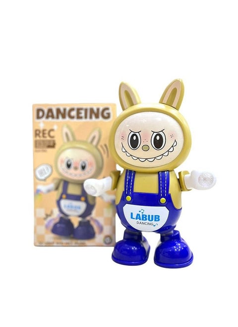 LABUBU Doll Battery Operated Dancing Rabbit Toy with Light and Sound LABUBU Talking and Speech Repeatin