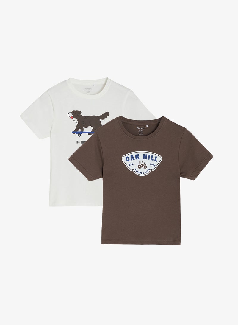 NAME IT Kids 2-Pack Short Sleeve Regular Fit Tops - Image 1