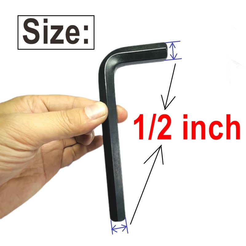 Zdingtech 1/2 Allen Wrench Sets 1/2"" Hex Key Wrench Set Allen Key Door Key L Shaped Hex Wrench Set With Long Arm.1Pcs - Image 3