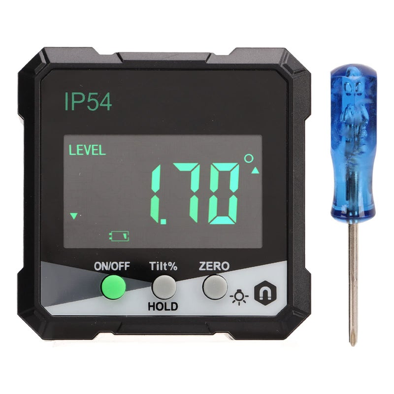 مقياس الميل الرقمي مع شاشة LCD وعنصر قياس زاوية 360 درجة مصنوع من مادة ABS المحمولة - Image 2
