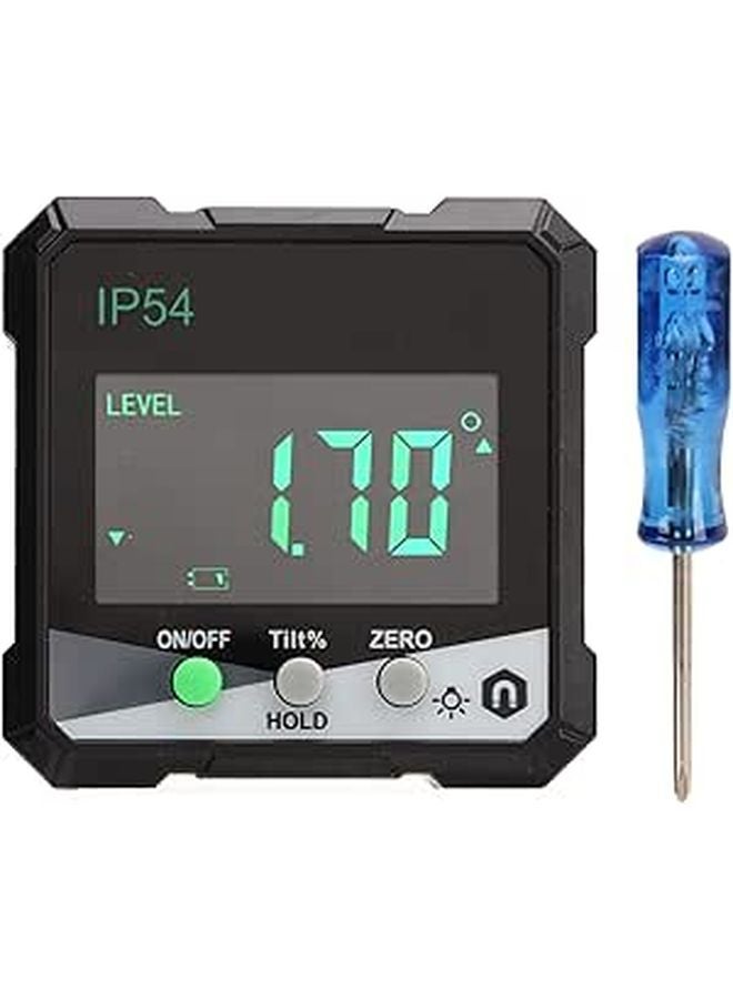 مقياس الميل الرقمي مع شاشة LCD وعنصر قياس زاوية 360 درجة مصنوع من مادة ABS المحمولة - Image 1