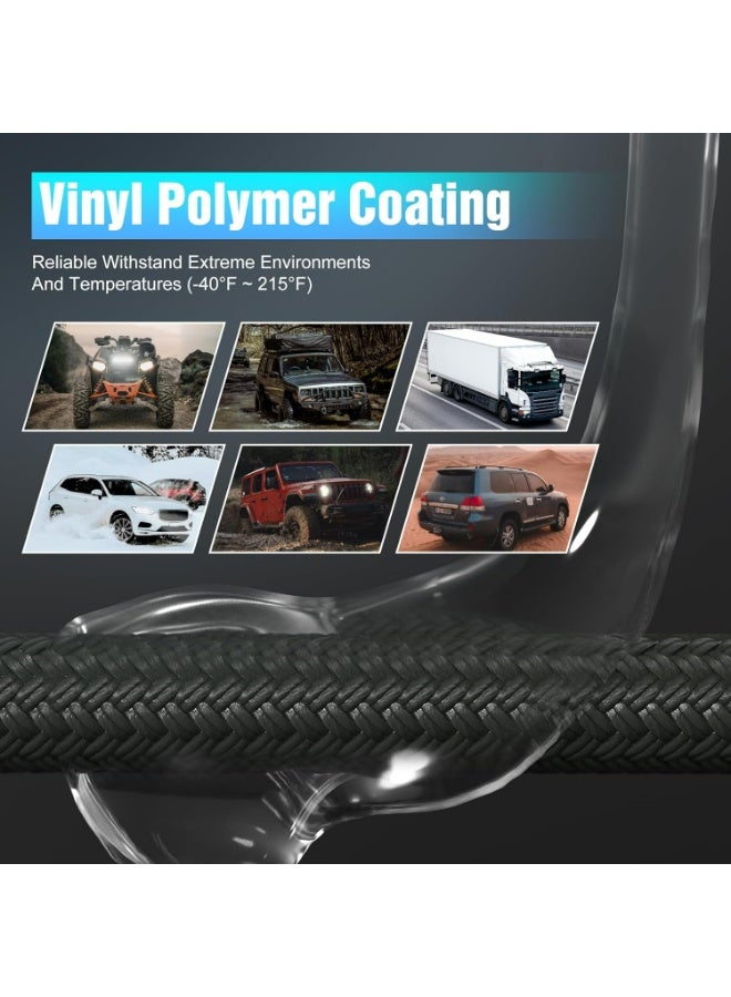 أوزيغالور حبل سحب استرداد حركي 36000 رطل مع حلقة ربط ناعمة، 25 مم × 9 م، حزام سحب شديد التحمل، طقم استرداد للطرق الوعرة بنسبة مرونة 35٪ لسيارات الجيب والشاحنات ATV UTV SUV، أحمر - Image 5