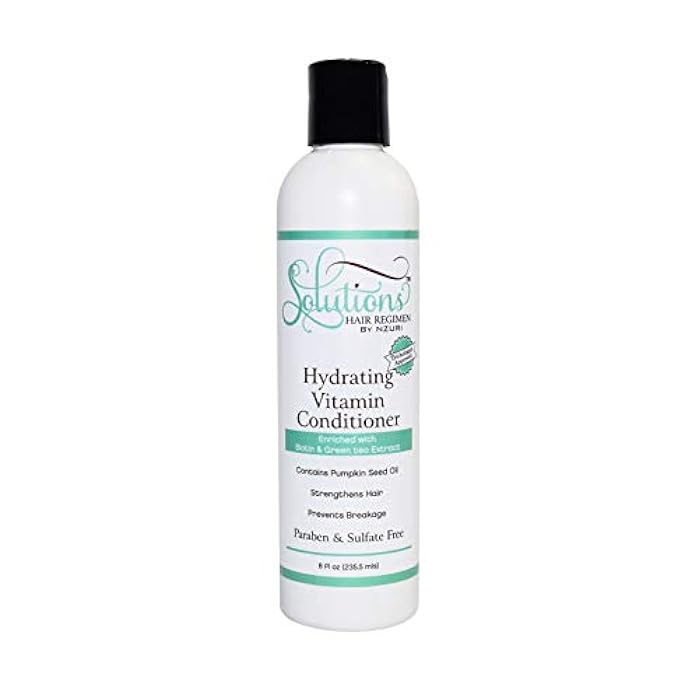 Nzuri Solutions Hair Regimen Hydrating Vitamin Conditioner Enriched with Biotin and Green Tea Extract 8Oz.