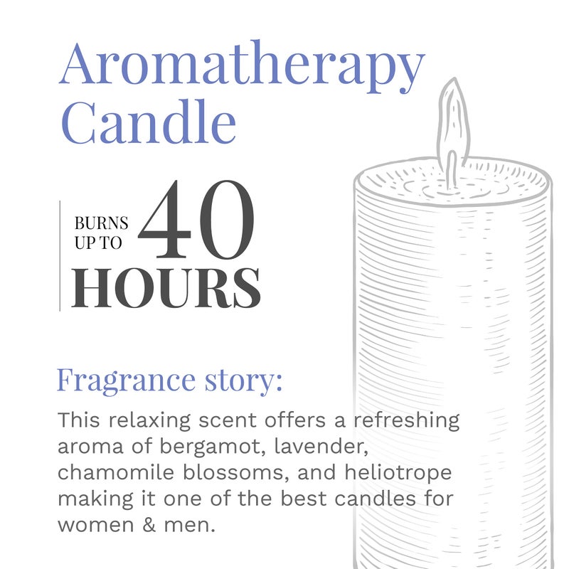 Candle-lite Scented Candles, Fresh Lavender Breeze Fragrance, One 10 oz. Three Wick Aromatherapy Candle with 20-40 Hours of Burn Time, Light Purple Color - Image 4