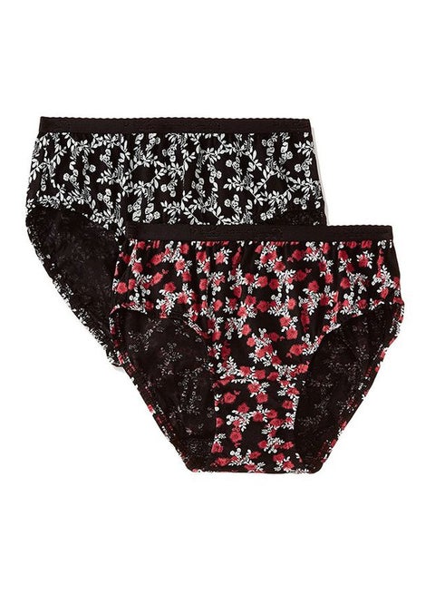 1523 Women High Coverage Super Combed Cotton Mid Waist Hipster with Ultra soft Exposed Waistband and StayFresh Treatment Pack of 2