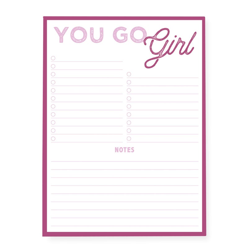 Graphique Large Notepad, Future is Female – 6" x 8", Cute Notepad with 150 Tear-Off Sheets, Features the Quote “You Go Girl” on Every Page – Perfect for Note Taking, List Making, and More - Image 4