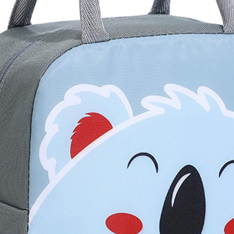 Flywind Kids Lunch Bag for Girls Boys Students | Small Foldable Waterproof Lunch Box for Travel Picnic School | Reusable Cartoon Insulated Lunchbag (Grey Koala) - Image 3