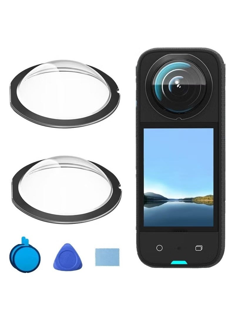 Coconut 2Pcs Lens Cover for Insta360 X3, Camera Lens Protector Kit, Sticky Lens Guards Protection for Camera, Waterproof Transparent Lens Protector for 360x3, Camera Protection Accessories - Image 5