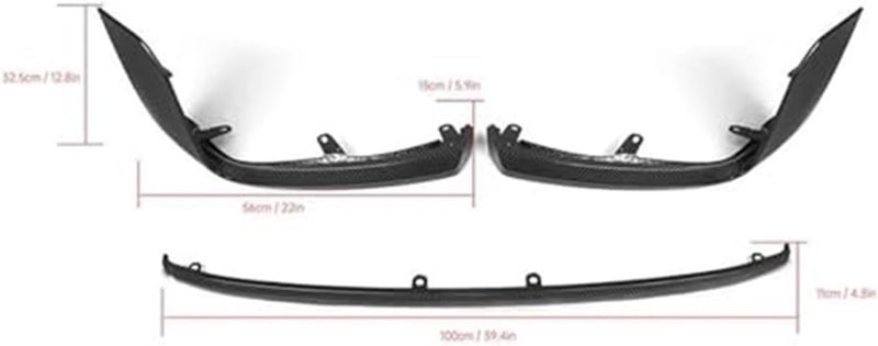 QASULER Dry Carbon Fiber Front Bumper Spoiler for BMW M2 2023 - Image 2