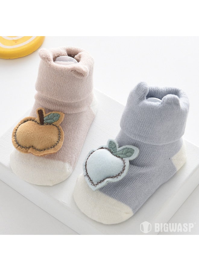 Bumblebee 2-pack Baby Walking Socks Non-slip Infant Floor Socks For Home Use - Image 2