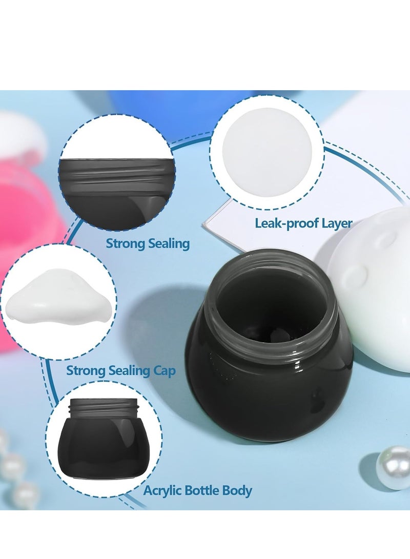 SYOSI برطمانات تجميل، 8 قطع 0.5 أونصة برطمانات تجميل بلاستيكية، حاويات تجميل بلاستيكية مقاومة للتسرب للسفر، تخزين المكياج، ظلال العيون، الأظافر، البودرة، اللوشن، المجوهرات، الحلوى، الحرف - Image 4