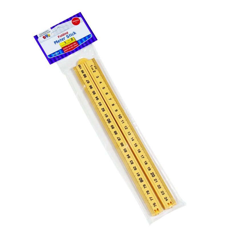 LEARNING ADVANTAGE Folding Meter Stick | Measure in Inches, Centimeters, Millimeters and Meters | Learn Metric and Imperial Measurement Systems - Image 3