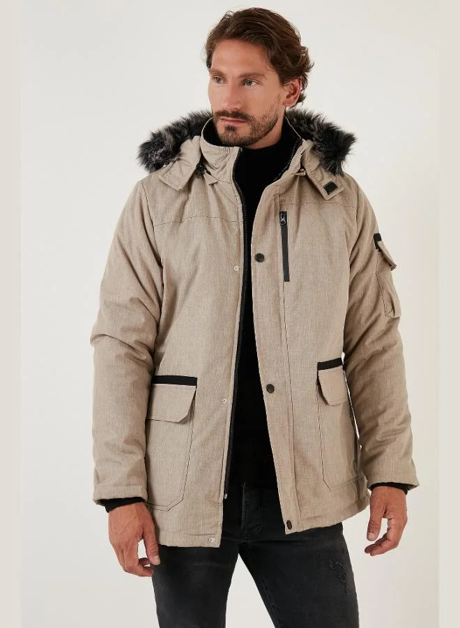 Buratti Buratti Plush Lined Waterproof, Windproof, Cold-Resistant Slim Fit Jacket for Men - JACKET 5711051