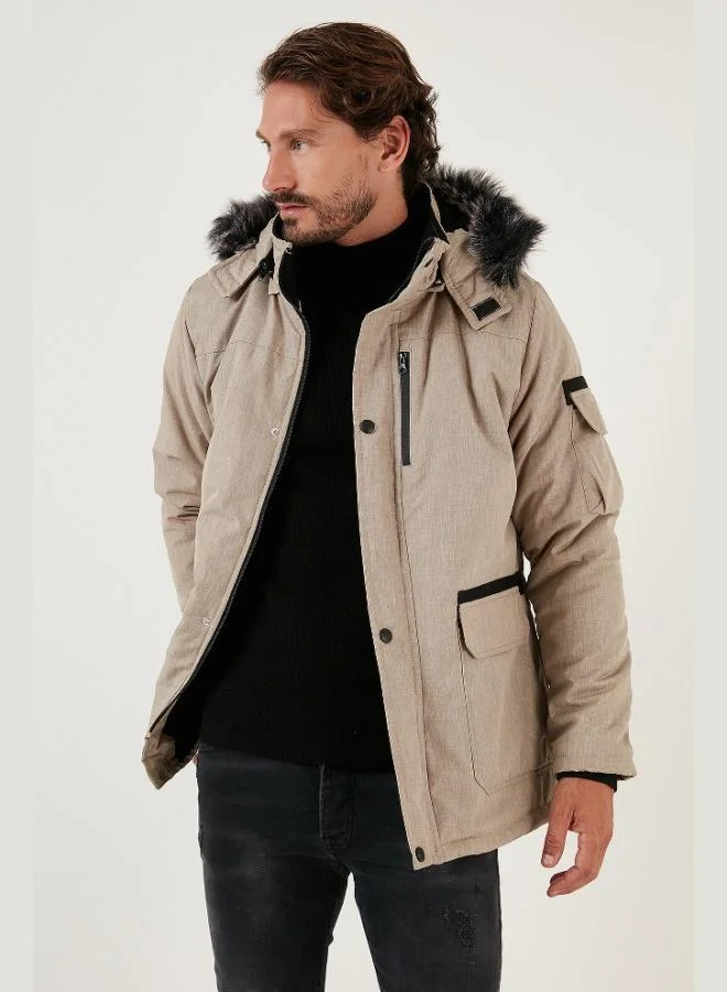 Buratti Buratti Plush Lined Waterproof, Windproof, Cold-Resistant Slim Fit Jacket for Men - JACKET 5711051