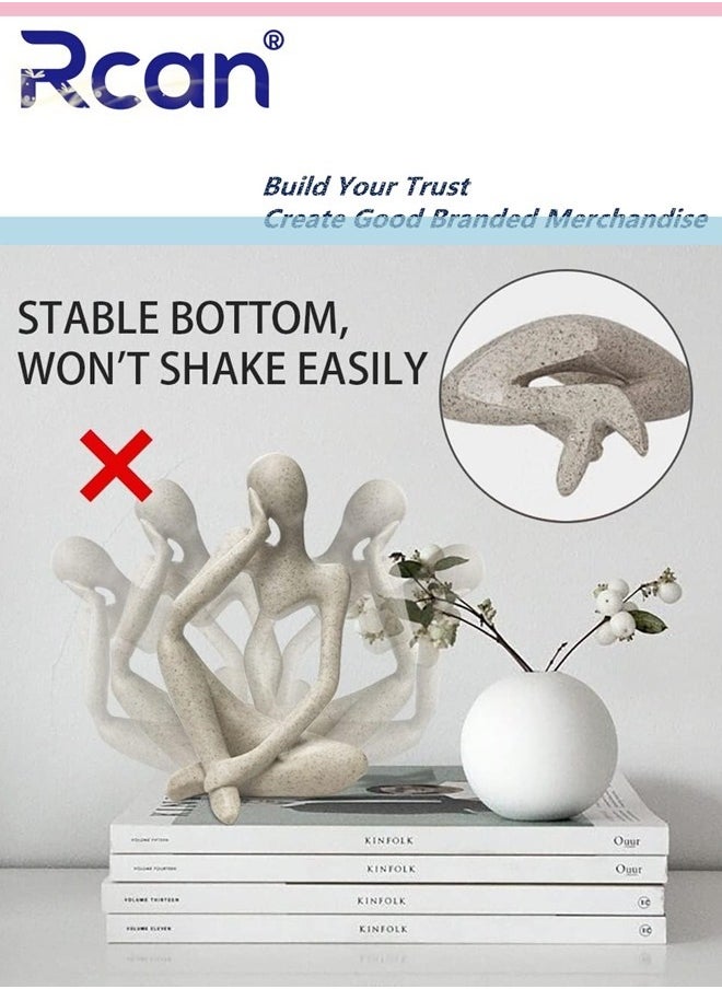 Rcan Thinker Statues and Sculptures Abstract Style Sculptures Sandstone Resin Thinker Statue Ornaments Housewarming Gifts and Decorations Living Room Dining Desk Decorations  - Image 2