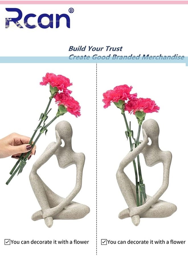 Rcan Thinker Statues and Sculptures Abstract Style Sculptures Sandstone Resin Thinker Statue Ornaments Housewarming Gifts and Decorations Living Room Dining Desk Decorations  - Image 4