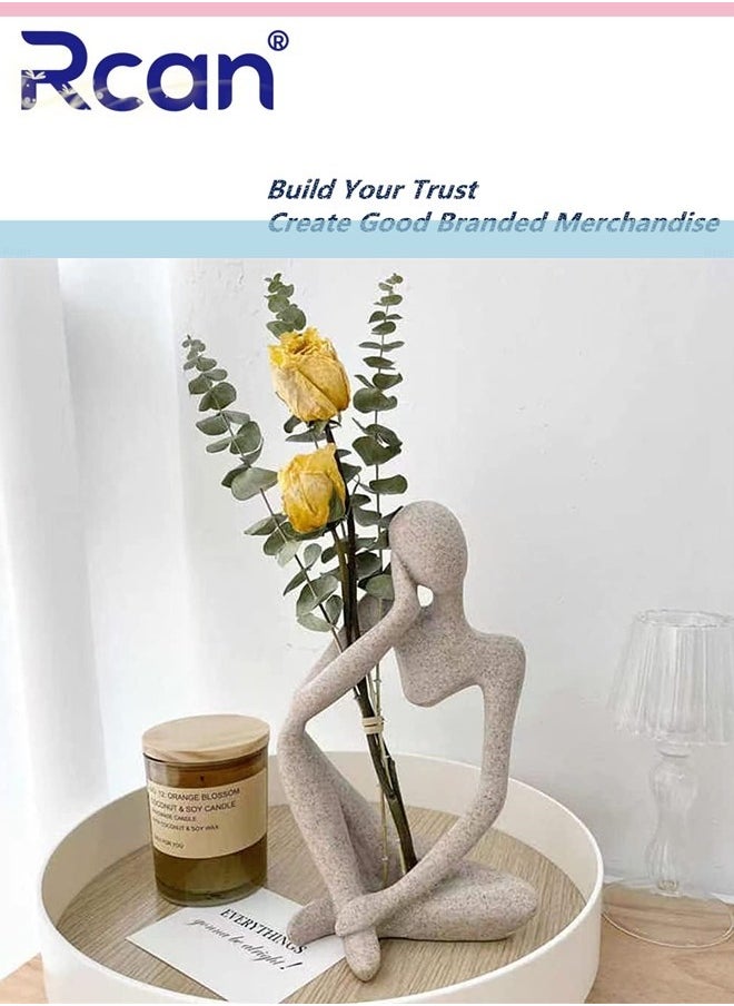 Rcan Thinker Statues and Sculptures Abstract Style Sculptures Sandstone Resin Thinker Statue Ornaments Housewarming Gifts and Decorations Living Room Dining Desk Decorations  - Image 1