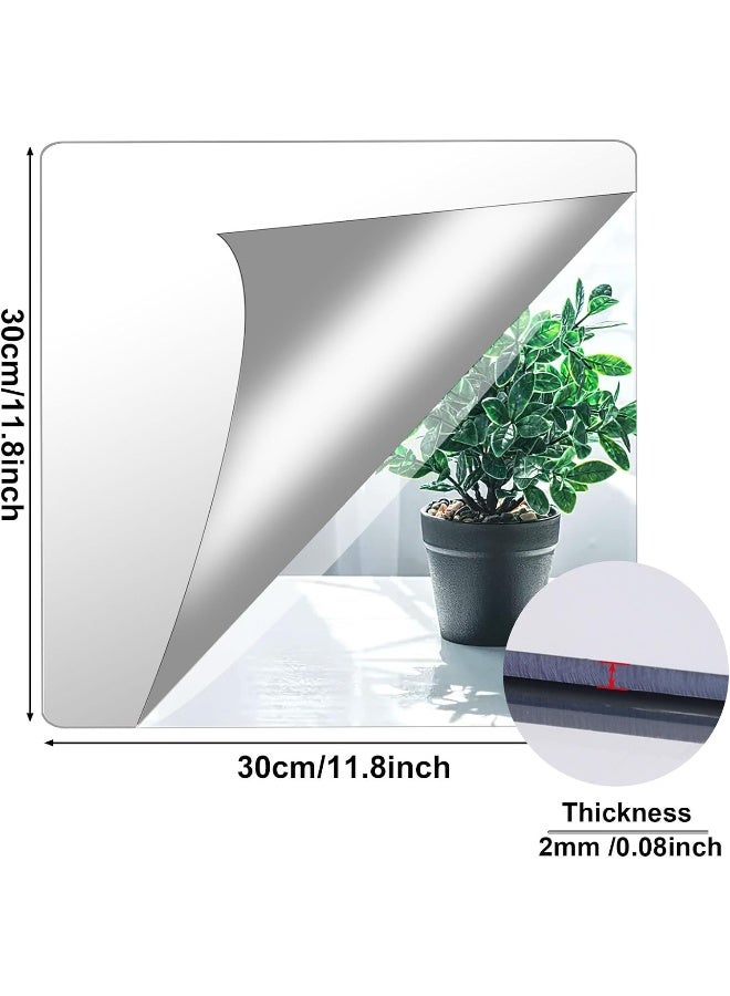 TPGP Pack of 8 Self-Adhesive Tile Mirrors, 30 x 40 cm, Self-Adhesive Flexible Mirrors, Not Glass, DIY Acrylic Wall Decoration, Decorative Mirror, Frameless Wall Mirror  - Image 2
