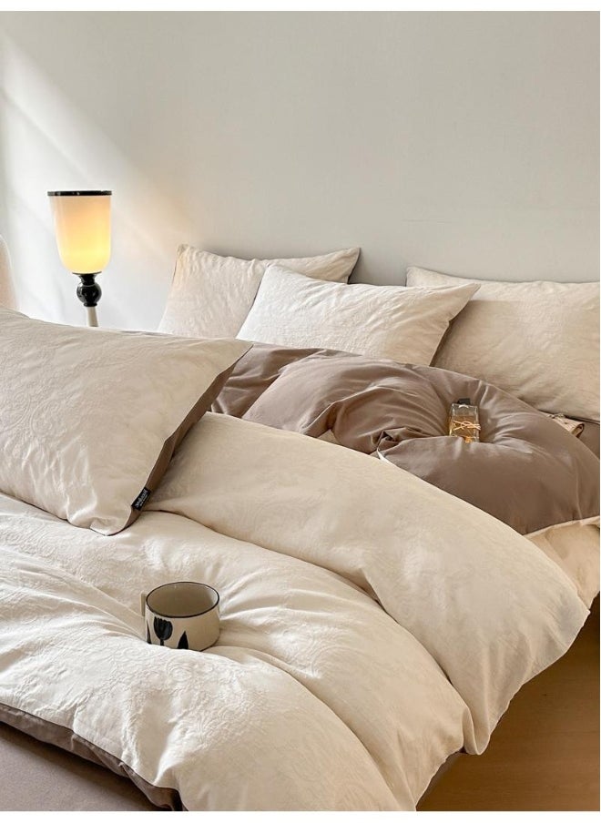 Generic 4-Piece Cotton Comfortable Set Bed Sheet Set Gift Birthday Gift Moving Gift  - Image 1