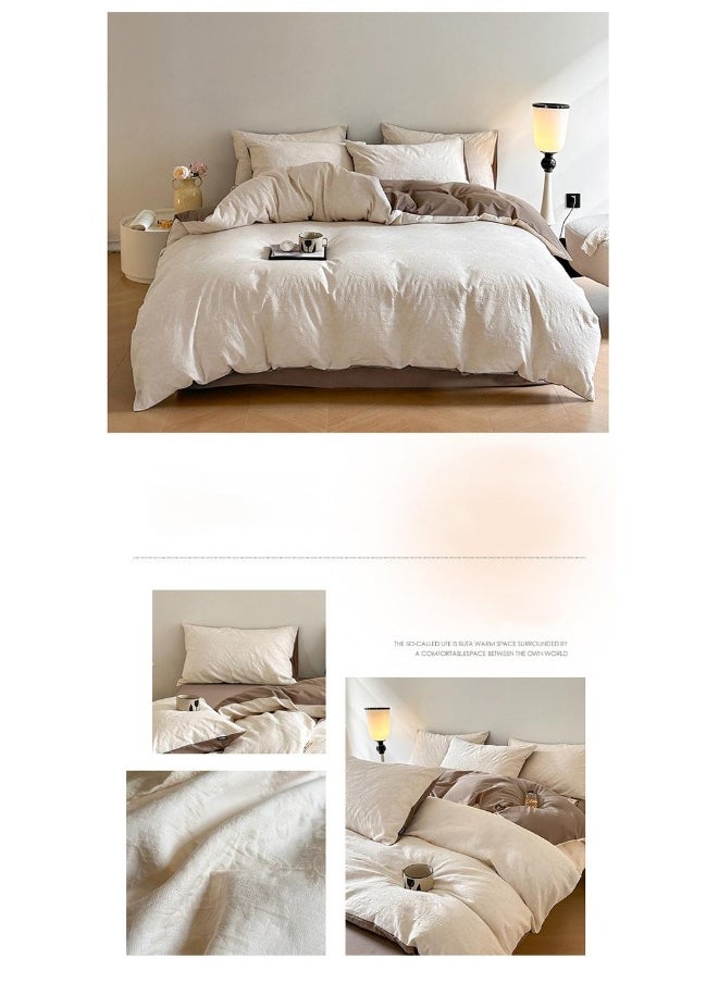 Generic 4-Piece Cotton Comfortable Set Bed Sheet Set Gift Birthday Gift Moving Gift  - Image 3