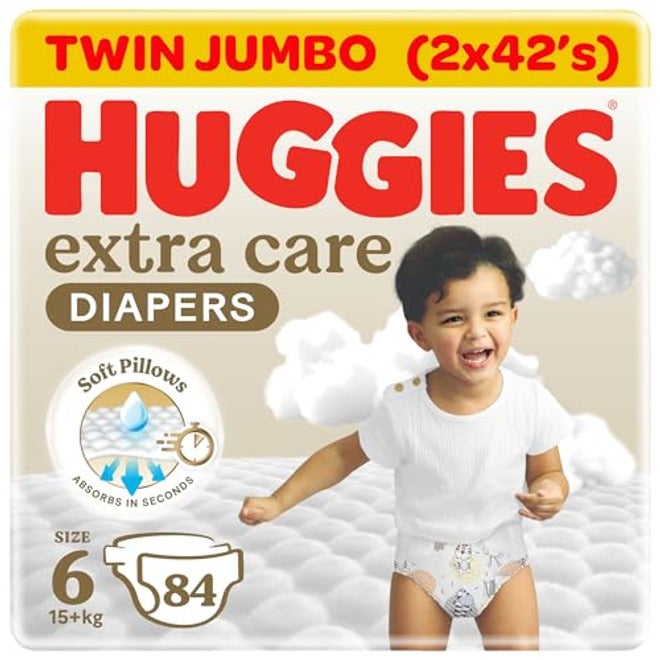 Huggies Extra Care tape diapers size 6 (15+ kg), pack of 2 × 42 diapers - Image 1