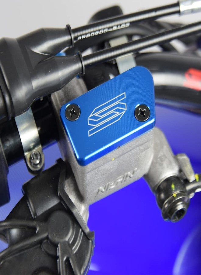 SCAR Front Brake Reservoir fluid Cap Cover Compatible with YAMAHA YZ YZX YZF YZ-F WR 125 250 450 07-23 - Blue - Image 2