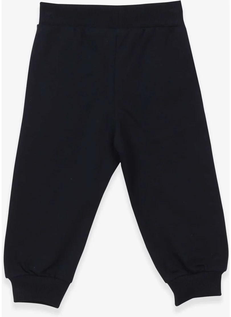 Breeze Baby Boy Sweatpants Printed Pockets Navy Blue (9 Months-3 Years)