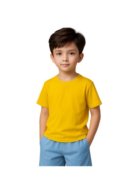 Printshop4me Kids Round Neck boys T Shirt 170 GSM Pure Cotton Basic Colors