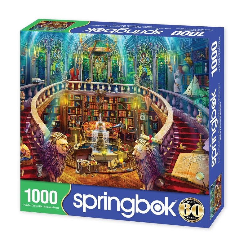 Springbok Haunted Seek and Find Library 1000 Piece Jigsaw Puzzle for Adults Made in USA - Image 5