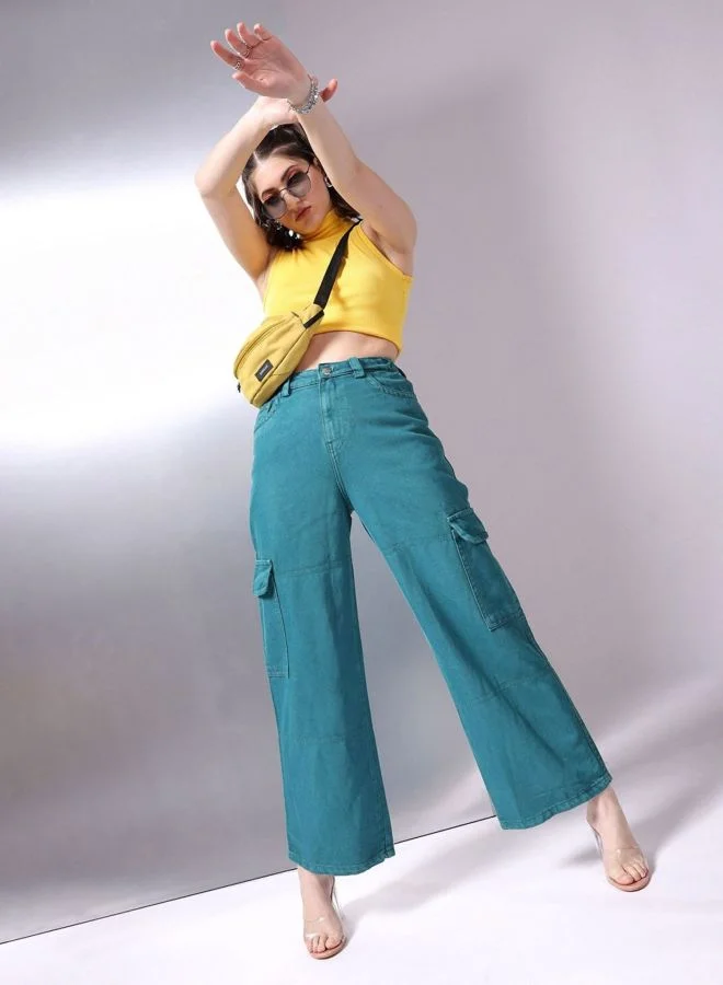 Freehand  Women Boxy Fit Printed High Rise Jeans  | Best Price UAE