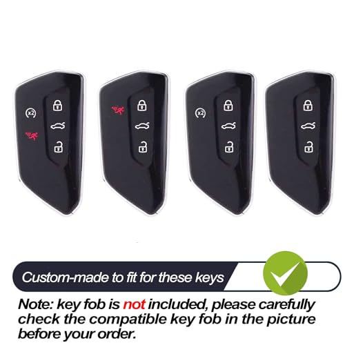 MECHCOS Fit for VW Volkswagen ID.4 Atlas MK8 GTI Golf R Atlas Cross Sport Key Fob Cover Case Remote Holder Skin TPU Protector Keyless Entry Sleeve Accessories - Image 2