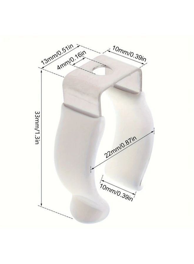 10 حزمة T8 مشابك U الفولاذ المقاوم للصدأ مطلية بالبلاستيك مجموعة تركيب لمبة LED أنبوب الفلورسنت - Image 3