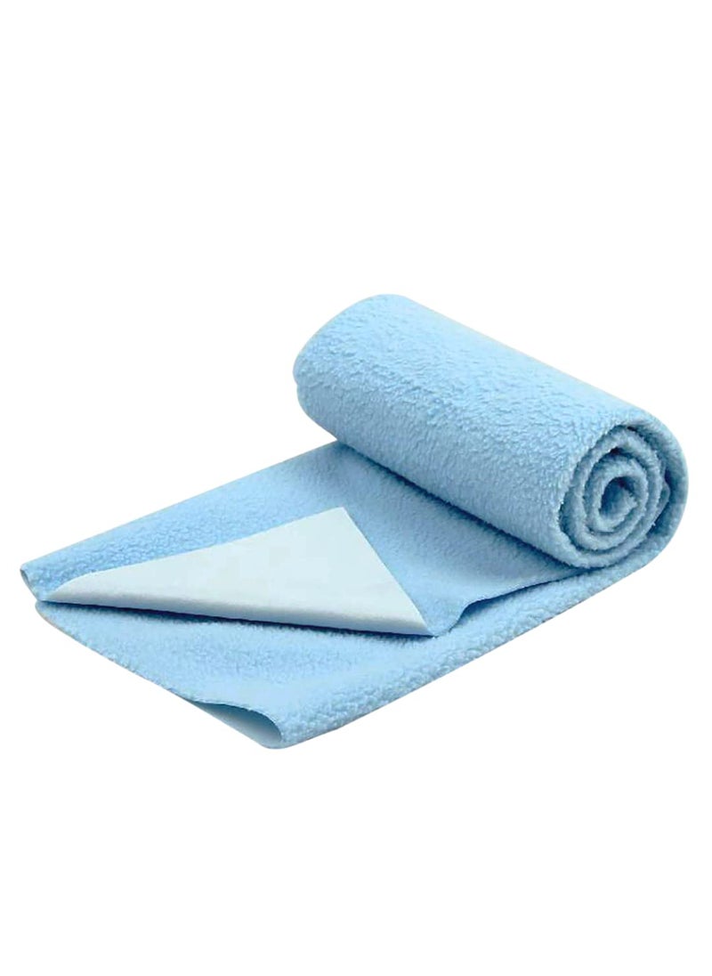 MOM'S HOME Moms Home Mattress Protector Waterproof Dry Sheet for Baby 0-3 Months | Pack of 2 | 70x50 cm | Blue & Orange  - Image 3