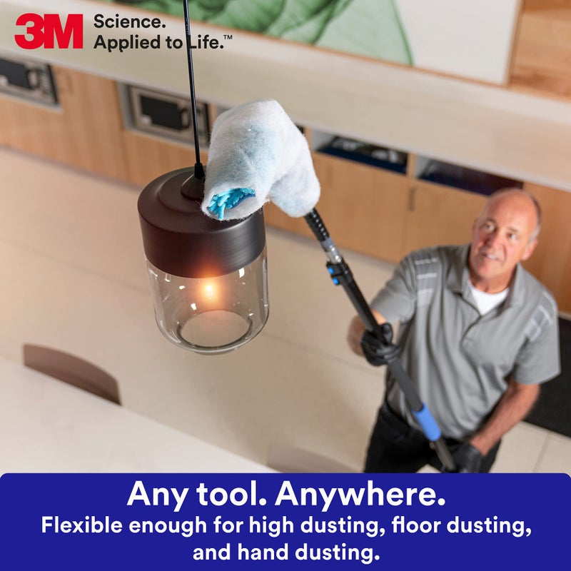 3M Easy Trap Sweep and Dust Sheets, 1 Roll of 60 8" x 6" Sheets, Disposable Easy Sweep Floor Duster, Picks Up 8x More Dirt, Dust, Sand, Hair, Works on Dry or Wet Surfaces, Hardwood Floors, 59152W - Image 3