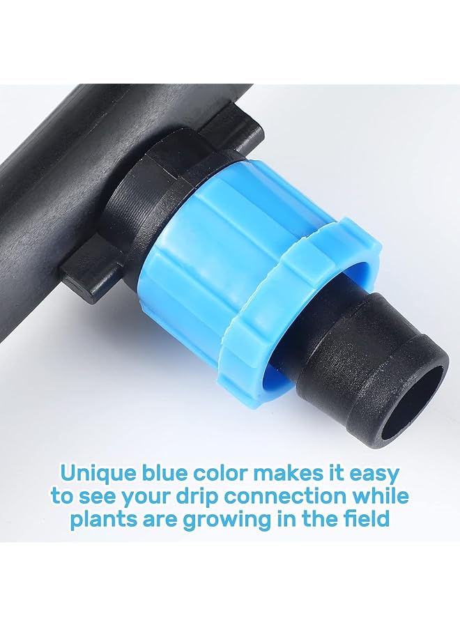 erorex 50 Pcs Drip Tape Connector Drip Tape Fittings Drip Irrigation Tubing Coupling Barbed Locking Fitting Kit Drip Irrigation Tools Twist Locks 1 4 Inch Barb For 5 8 Inch Drip Tape Sprinkler - Image 4