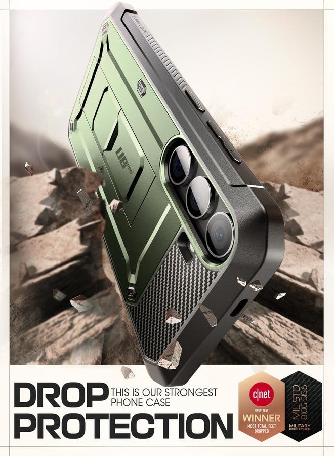 SUPCASE Unicorn Beetle Pro Case for Samsung Galaxy S24 Plus 5G (2024), [Extra Front Frame] Full-Body Dual Layer Rugged Belt-Clip & Kickstand Case with Built-in Screen Protector (Guldan) - Image 3