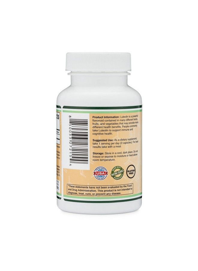 Double Wood Supplements - Luteolin Supplement 100Mg Servings Of Bioactive Flavanoids (120 Capsules Manufactured In The Usa) Potent Polyphenols Flavonoid For Brain And Overall Support By Double Wood - Image 1