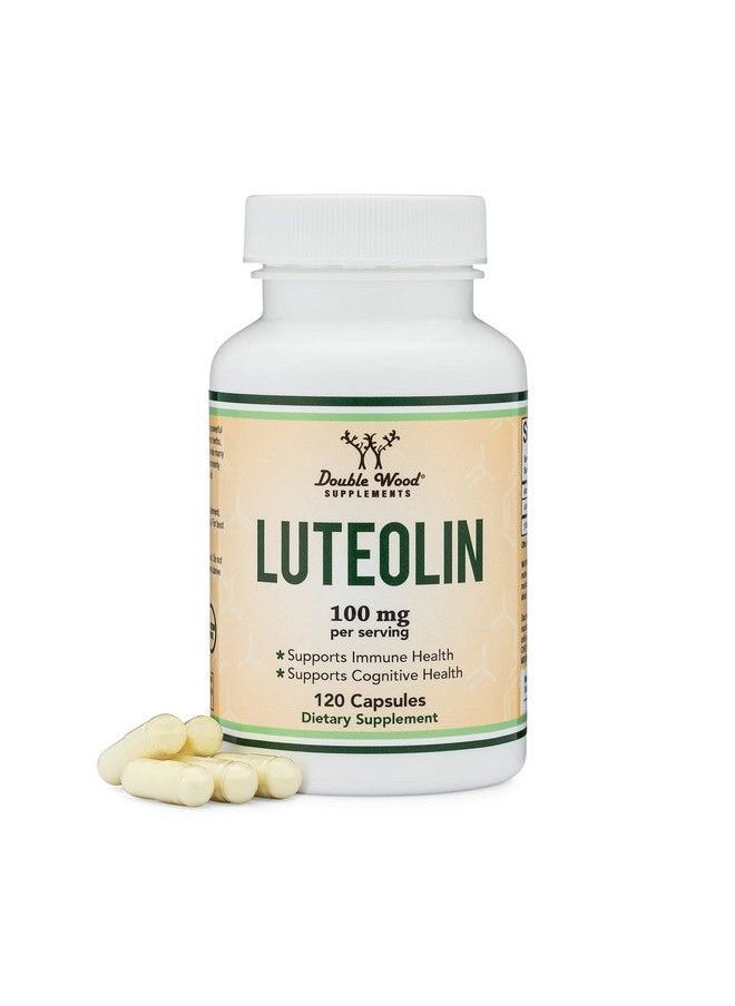 Double Wood Supplements - Luteolin Supplement 100Mg Servings Of Bioactive Flavanoids (120 Capsules Manufactured In The Usa) Potent Polyphenols Flavonoid For Brain And Overall Support By Double Wood - Image 1