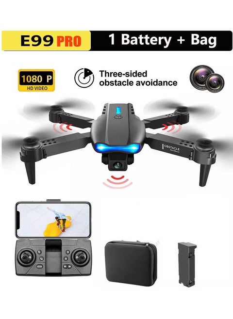 Black E99 Pro HD 1080P Dual Camera GPS WiFi FPV Drone With 1 Battery