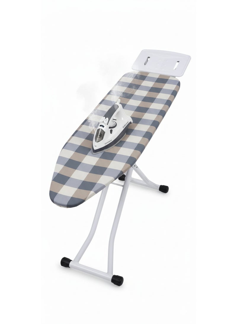 طاولة كي قابلة للطي مع حامل مكواة – ارتفاع قابل للتعديل - Image 2