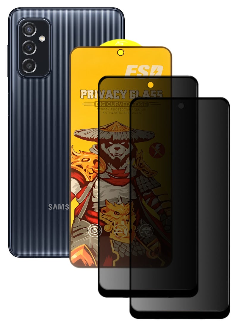 ESD 2 Pieces Tempered Dustproof Privacy Glass Screen Protector Compatible For Samsung Galaxy M52 5G - Image 1