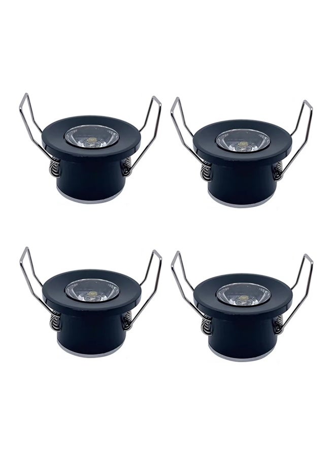 Mini Recessed Downlights 3W with 220V Driver High Brightness150Lumen LED Cabinet Spot Light Hole Size 28mm Black Color(Pack of 4) - Image 1