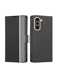 Case For Huawei nova 10 Twill Texture Side Button Leather Phone Case