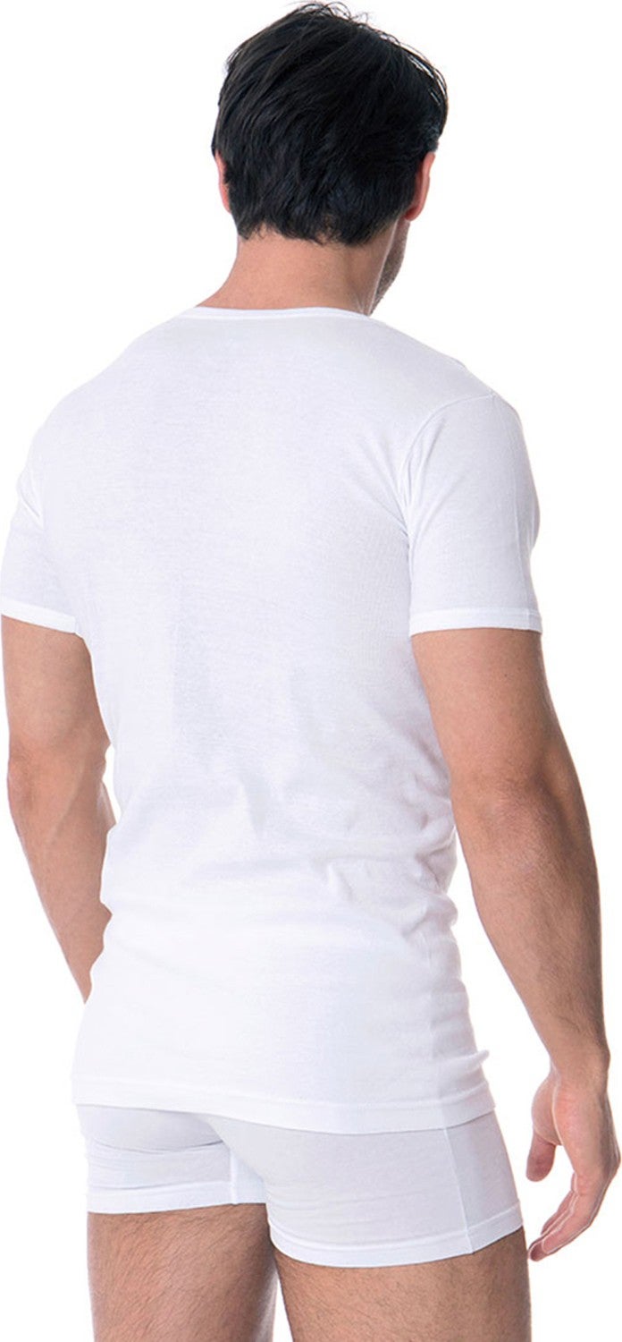 Dorea Men's Ribbed O-Neck Undershirt 2 Pack  - Image 3