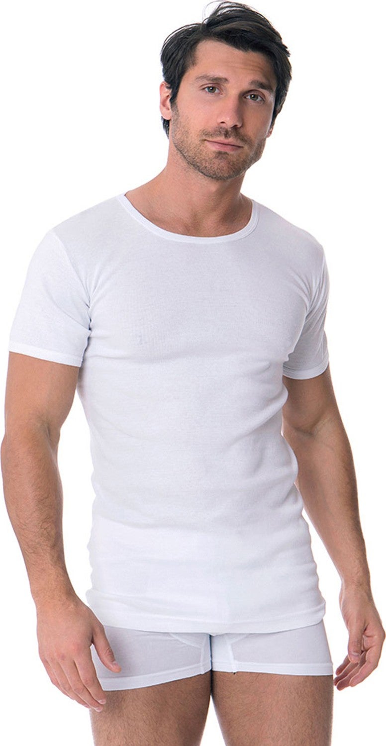 Dorea Men's Ribbed O-Neck Undershirt 2 Pack  - Image 2
