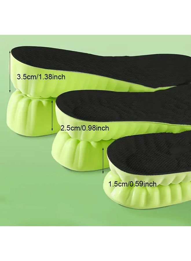 EVA Insoles Black And Green Comfortable Breathable Shock Absorbing Size EU43 44 - Image 4