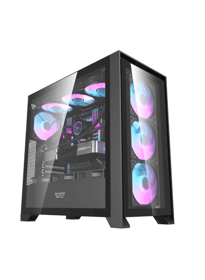 AYGRO DARKFLASH  INTEL CORE I7-12700K, RTX 4060 8GB, 32GB RAM , SSD 1TB NV2, 700W PSU, 4-ARGB FAN TOWER,WINDOWS 11  - Image 1